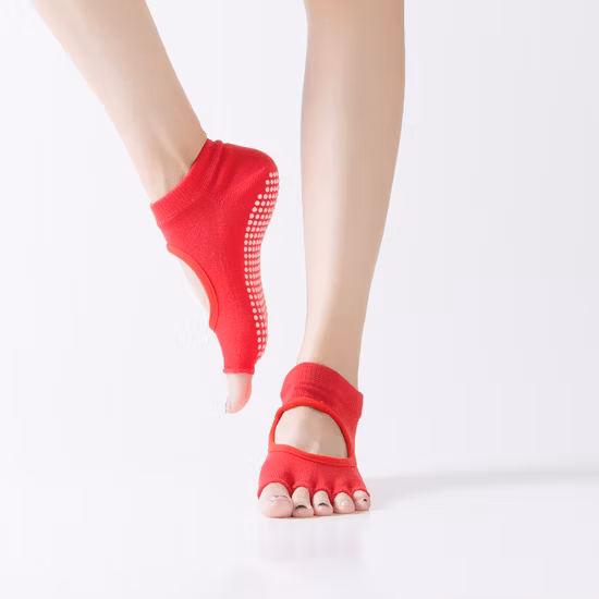 Nuevo estilo algodón antideslizante Pilates Yoga mujeres dedo cinco