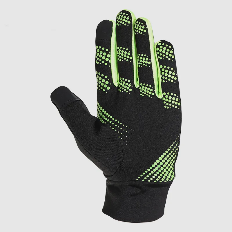 Guantes completos hechos punto resbalón anti del juego de la pantalla táctil del juego del dedo de la prueba negra del sudor