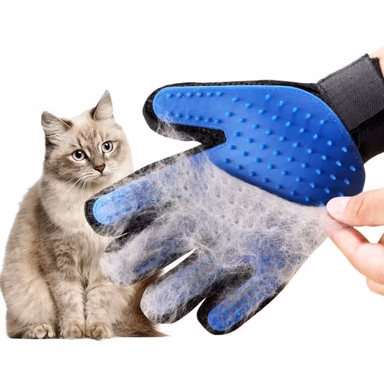 2022 Guantes al por mayor de la limpieza del baño de la preparación del animal doméstico del pelo del retiro del masaje del animal doméstico del silicón del perro de la fábrica del Amazonas