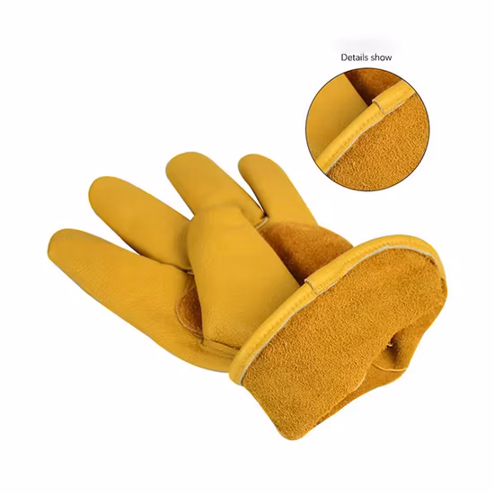 Guantes de cuero de vaca resistentes para trabajo de jardinería para mujer, Guantes de trabajo a prueba de espinas para desmalezar, cavar y plantar, Guantes Luvas